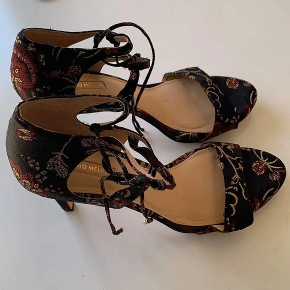 Antonio Melani Ankle Tie Heels size 9 New - Picture 10 of 11